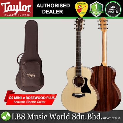 Taylor GS Mini-e RW Plus Solid Sitka Spruce Top Acoustic Electric Guitar with AeroCase