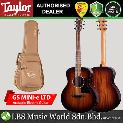 Taylor GS Mini-e LTD Mahogany Top Acoustic Electric Guitar with Gig Bag - Shaded Edge Burst