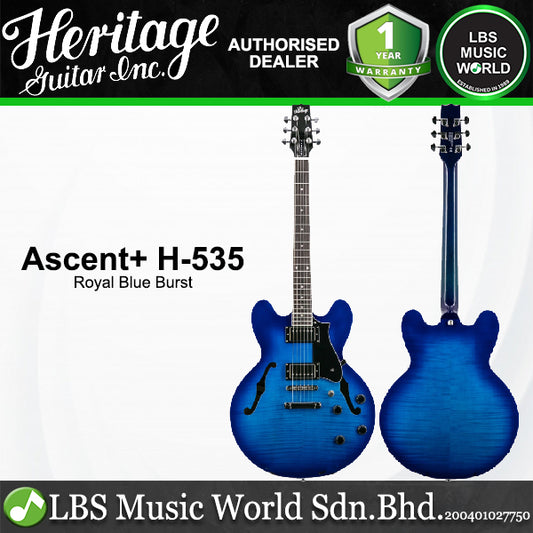 Heritage Ascent+ H-535 Laminated Figured Curly Maple Body Electric Guitar HH Pickups with Rosewood Fretboard (H535)