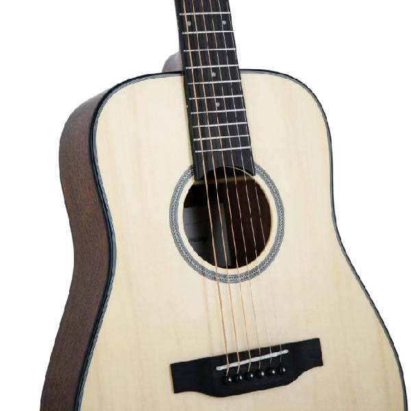 Harmony Foundation Series Terra ST Petite Dreadnought Acoustic Guitar with Bag - Natural Satin
