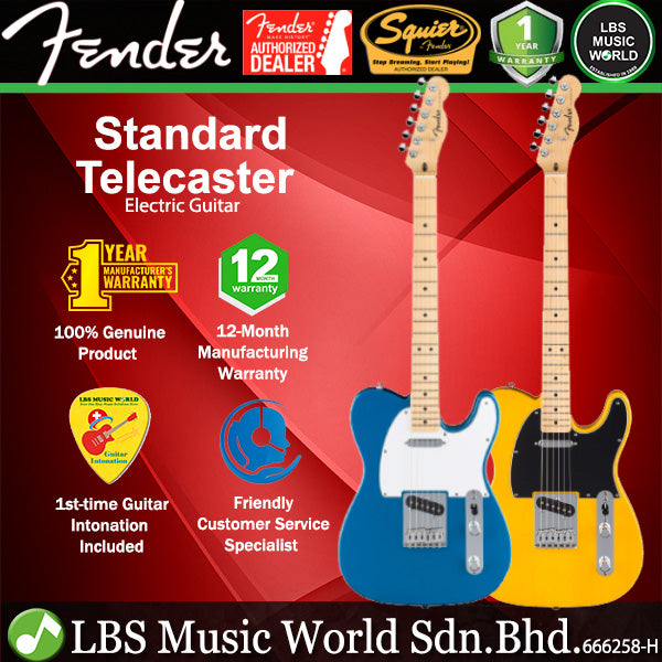 Fender Standard Telecaster Poplar Body Electric Guitar SS Pickup with Maple Fingerboard
