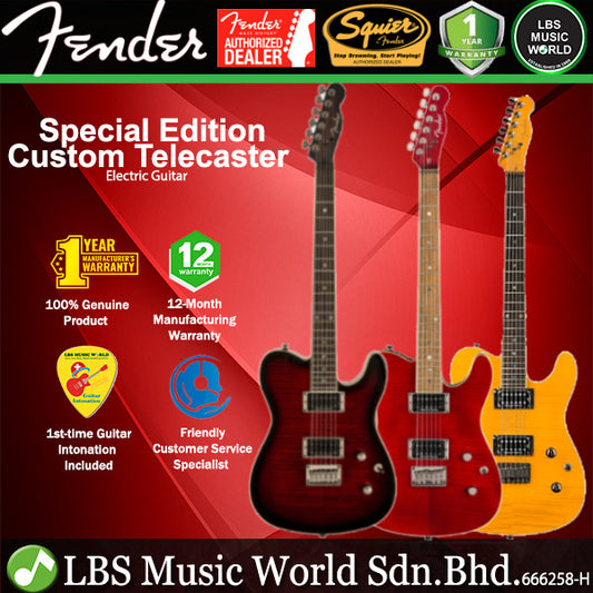 Fender Special Edition Custom Telecaster FMT Electric Guitar HH Pickup with Maple Fingerboard