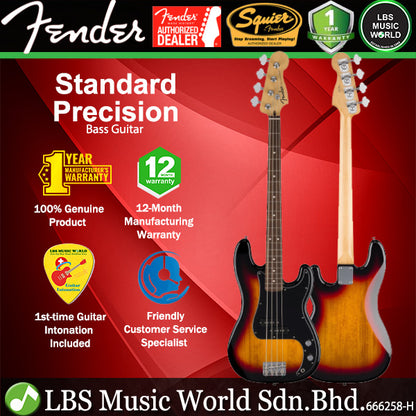 Fender Standard Precision Bass 4 String Guitar SS Pickup with Laurel Fingerboard