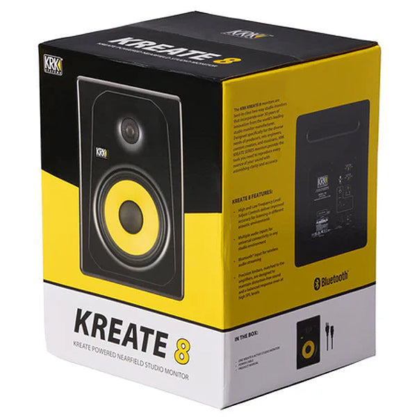 KRK Kreate 8 Active 8 Inch 2 Way Powered Studio Monitor Speaker with Bluetooth (K8)