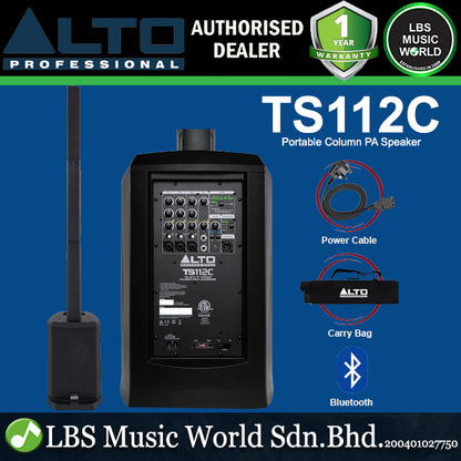 Alto Professional TS112C 200 Watt 12 Inch Portable Colum Array Loudspeaker with Bluetooth