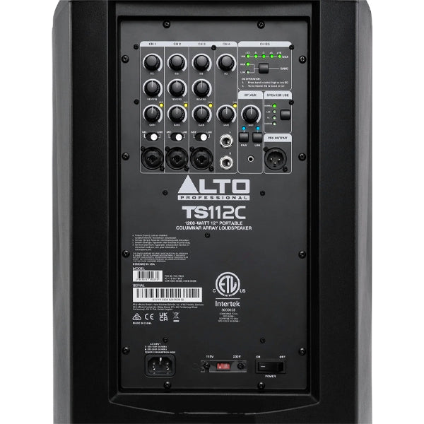 Alto Professional TS112C 200 Watt 12 Inch Portable Colum Array Loudspeaker with Bluetooth