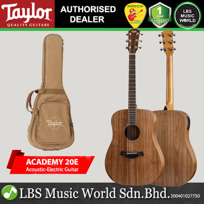 Taylor Academy 20e Walnut Top Dreadnought Acoustic Electric Guitar with Gig Bag