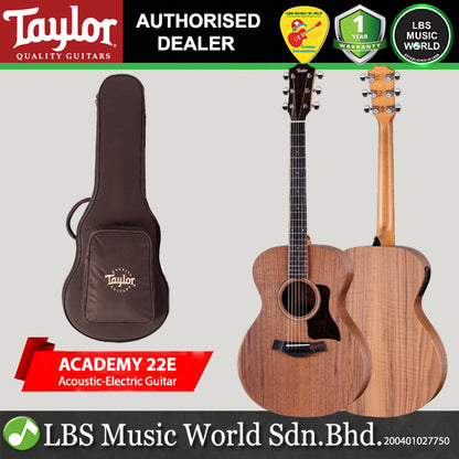 Taylor Academy 22e Walnut Top Grand Concert Acoustic Electric Guitar with Gig Bag