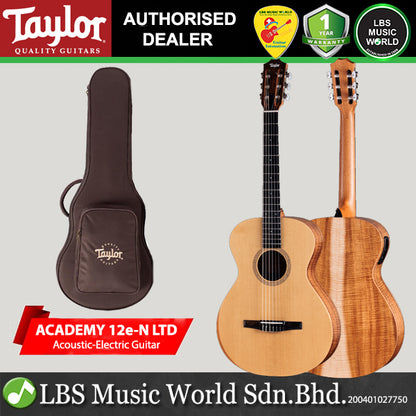 Taylor Academy 12e-N LTD 6 String Spruce Top Acoustic Electric Guitar (Academy 12eN 12 eN)