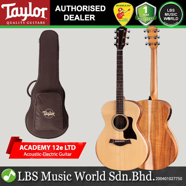Taylor Academy 12e LTD Torrefied Spruce Top Grand Concert Acoustic Electric Guitar with Soft Gig Bag