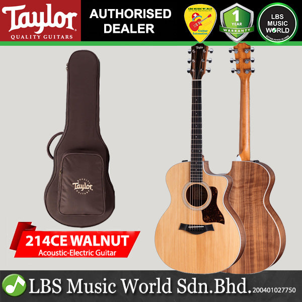 Taylor 214ce Walnut Spruce Top Grand Auditorium Acoustic Electric Guitar with Gig Bag