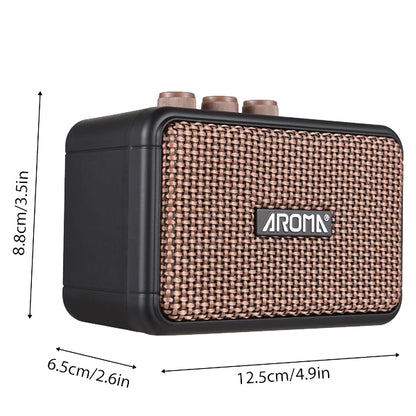 Aroma AG-04 5 Watt Rechargeable Mini Amplifier for Electric Guitar with Bluetooth (AG04)