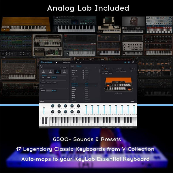 Arturia Keylab Essential 88 Key USB MIDI Controller Keyboard - White (Key Lab)