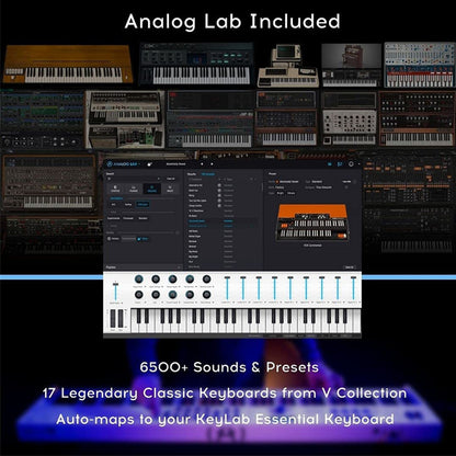 Arturia Keylab Essential 88 Key USB MIDI Controller Keyboard - White (Key Lab)