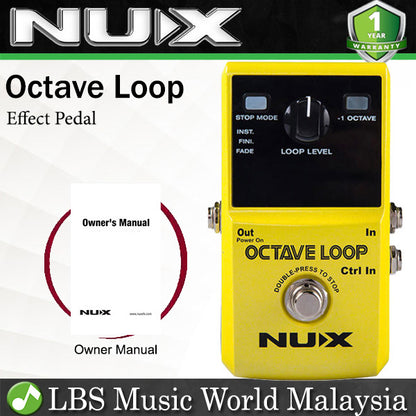 [Discontinued] Nux Octave Loop 24 Bit Looper Guitar Effect Pedal with -1 Octave Effect