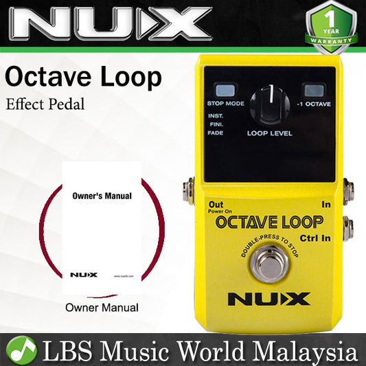 [Discontinued] Nux Octave Loop 24 Bit Looper Guitar Effect Pedal with -1 Octave Effect