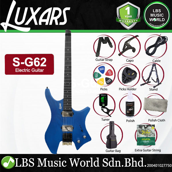LUXARS S-G62 Ash Body Electric Guitar HH Pickup with Rosewood Fingerboard