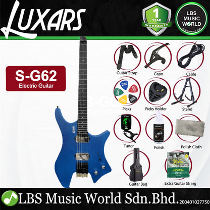 LUXARS S-G62 Ash Body Electric Guitar HH Pickup with Rosewood Fingerboard