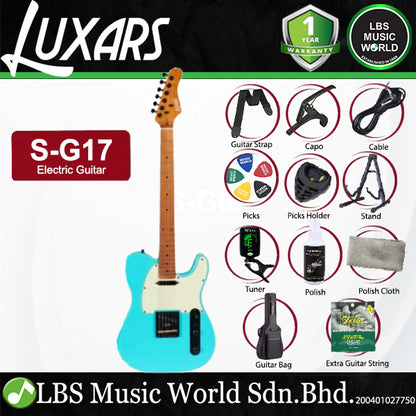 Luxars S-G17 PRO High-End TL Alder Body Electric Guitar SS Pickup with Roasted Maple Fretboard (S G17)