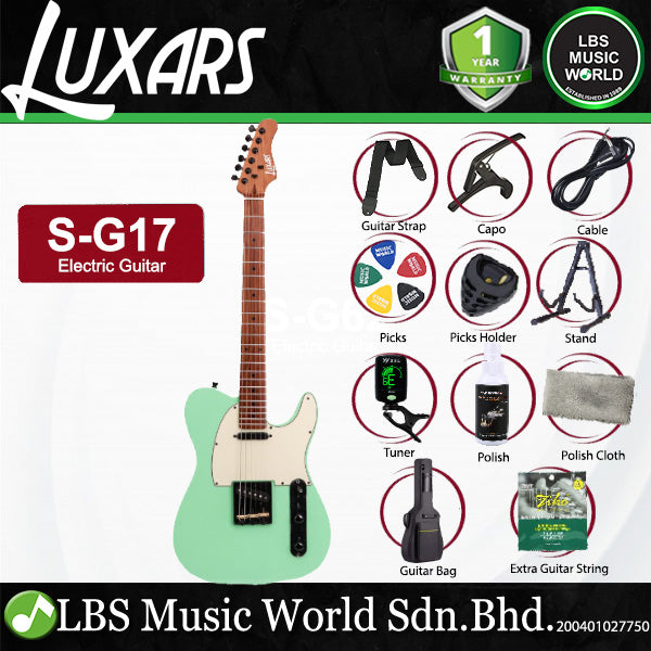 Luxars S-G17 PRO High-End TL Alder Body Electric Guitar SS Pickup with Roasted Maple Fretboard (S G17)