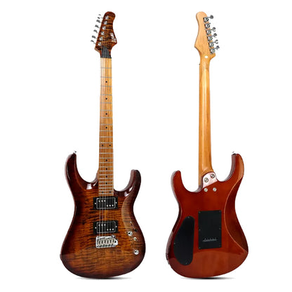 Luxars S-G37-T Solid-Body Electric Guitar Dual Coil-Split Humbuckers with Roasted Maple Neck - Package  (S G37 T)