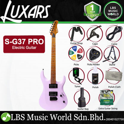 Luxars S-G37-PRO Electric Guitar Alnico HH Pickups with Roasted Maple Neck (S G37 PRO)