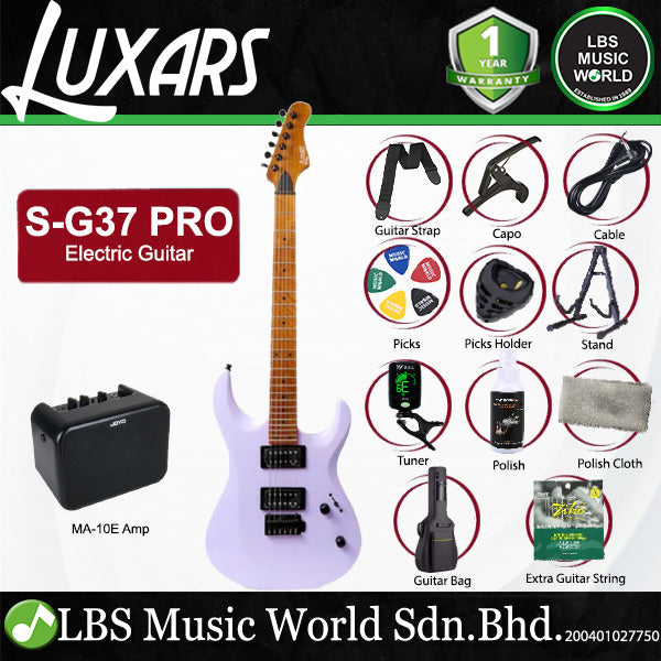 Luxars S-G37-PRO Electric Guitar Alnico HH Pickups with Roasted Maple Neck - Package(S G37 PRO)