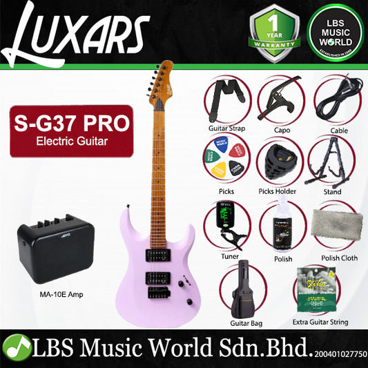 Luxars S-G37-PRO Electric Guitar Alnico HH Pickups with Roasted Maple Neck - Package(S G37 PRO)