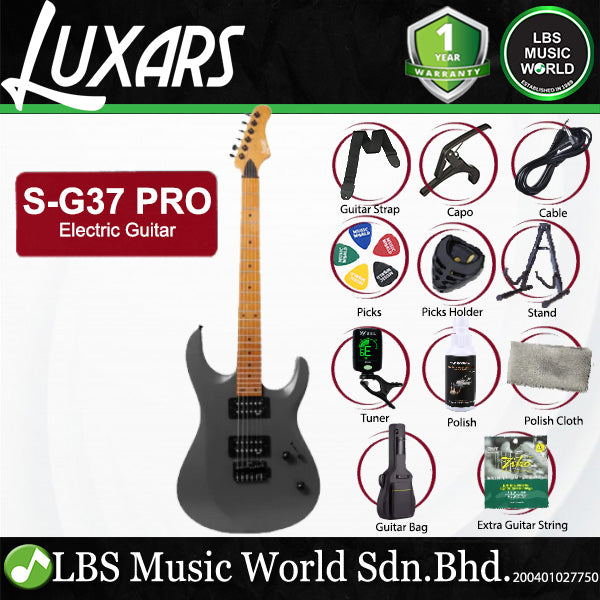 Luxars S-G37-PRO Electric Guitar Alnico HH Pickups with Roasted Maple Neck (S G37 PRO)
