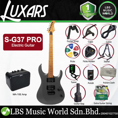 Luxars S-G37-PRO Electric Guitar Alnico HH Pickups with Roasted Maple Neck - Package(S G37 PRO)