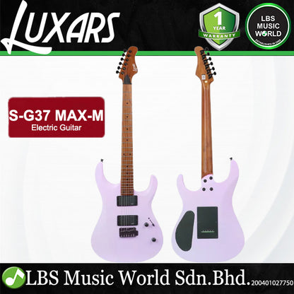 LUXARS S-G37-MAX-M Roasted Mahogany Body Electric Guitar HH Pickup with Tremolo (S G37 MAX M)
