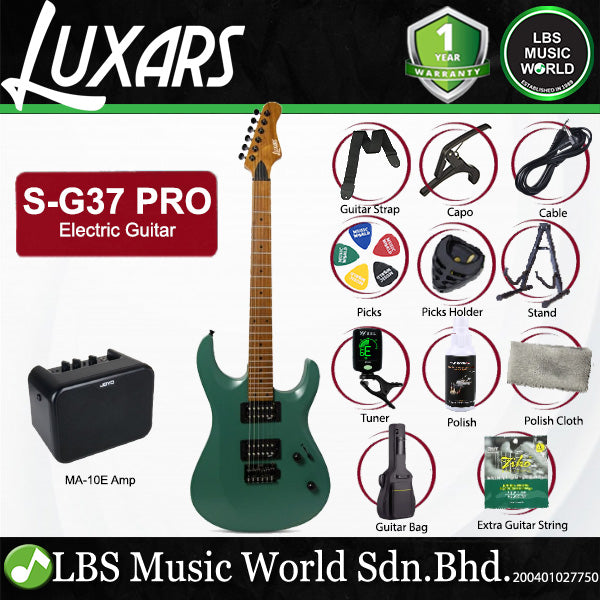 Luxars S-G37-PRO Electric Guitar Alnico HH Pickups with Roasted Maple Neck - Package(S G37 PRO)