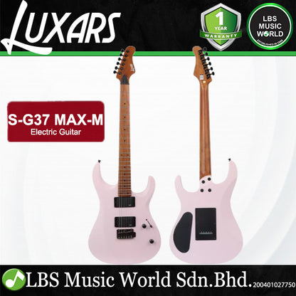 LUXARS S-G37-MAX-M Roasted Mahogany Body Electric Guitar HH Pickup with Tremolo (S G37 MAX M)