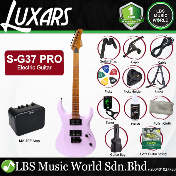 Luxars S-G37-PRO Electric Guitar Alnico HH Pickups with Roasted Maple Neck - Package(S G37 PRO)