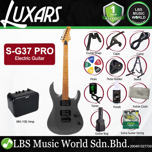 Luxars S-G37-PRO Electric Guitar Alnico HH Pickups with Roasted Maple Neck - Package(S G37 PRO)