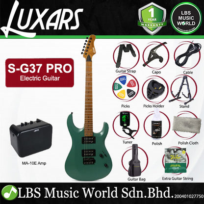 Luxars S-G37-PRO Electric Guitar Alnico HH Pickups with Roasted Maple Neck - Package(S G37 PRO)