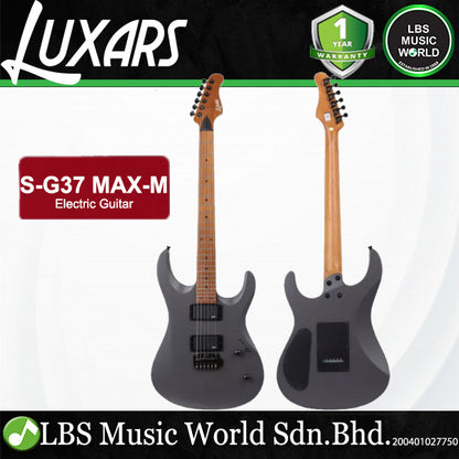 LUXARS S-G37-MAX-M Roasted Mahogany Body Electric Guitar HH Pickup with Tremolo (S G37 MAX M)