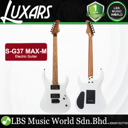 LUXARS S-G37-MAX-M Roasted Mahogany Body Electric Guitar HH Pickup with Tremolo (S G37 MAX M)