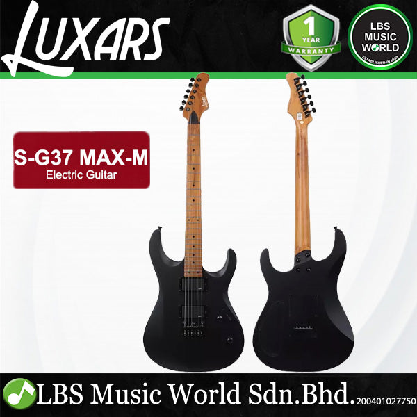 LUXARS S-G37-MAX-M Roasted Mahogany Body Electric Guitar HH Pickup with Tremolo (S G37 MAX M)