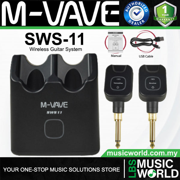 M-Vave SWS11 Digital Wireless Guitar System with 5.8GHz Transmission - Set