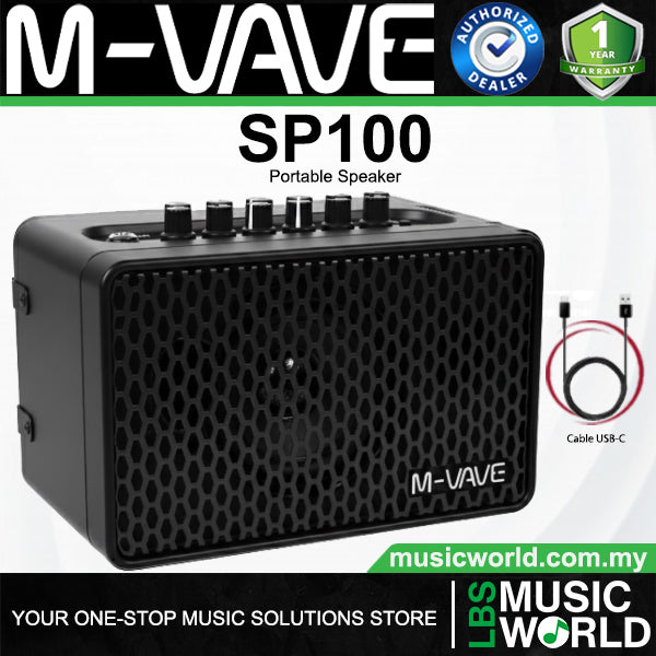 M-Vave SP100 10 Watt Portable Rechargeable Bluetooth Speaker Amp Electric Guitar Amplifier