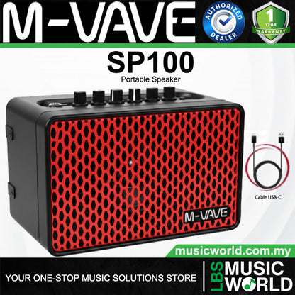 M-Vave SP100 10 Watt Portable Rechargeable Bluetooth Speaker Amp Electric Guitar Amplifier