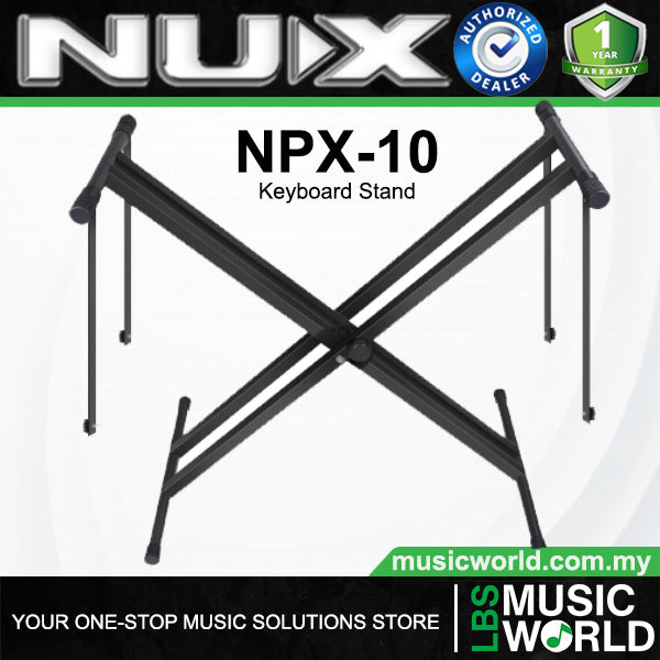 Nux NPX-10 Adjustable X Type Keyboard Stand for Portable Keyboards and Digital Pianos (NPX10)