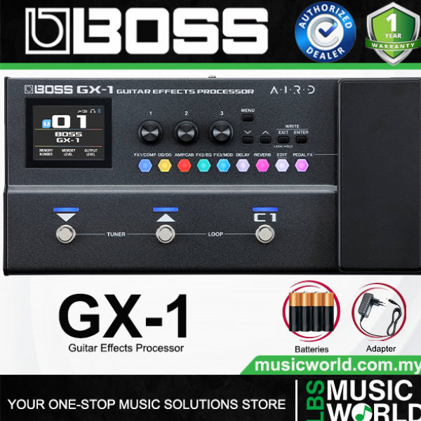 Boss GX-1 Portable Guitar Effects Processor with Bluetooth for