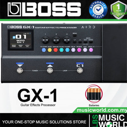 Boss GX-1 Portable Guitar Effects Processor with Bluetooth for Electric Guitar (GX1)
