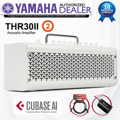 Yamaha THR30II 30W Stereo Guitar Combo Amplifier Amp with Line 6 Relay G10T II Transmitter (THR30 II)