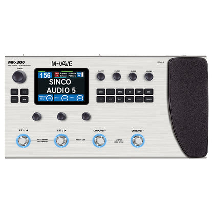 M-VAVE MK-300 Portable Guitar Multi-Effect Processor with Built-in Rechargeable Battery (MK300 MK 300)
