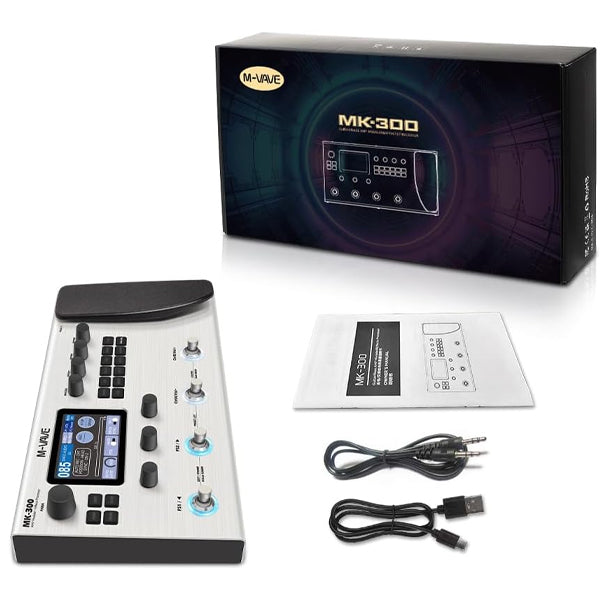M-VAVE MK-300 Portable Guitar Multi-Effect Processor with Built-in Rechargeable Battery (MK300 MK 300)