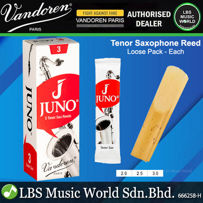 Vandoren Paris JUNO Tenor Saxophone Reed Loose - 1 Piece Only (2.0/2.5/3.0)