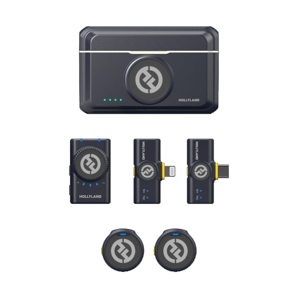 Hollyland Lark M2 Combo 2 Person Wireless Microphone Systems with Charging Case - 2.4 GHz